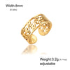 Stainless Steel Adinkra Symbols Open Cuff Bracelet Ring African Nyame Ye Ohene Duale Sankofa Gye Bangle for Women Men - Image 8