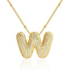 26 Letters Necklaces For Women Man Gold Color Alphabet Zircon Pendant Birthday Party Gift Jewelry - Image 28