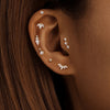 Silver Zircon Stud Earrings 1PC Eight pointed star Women Gold/Silver Heart Flat back piercing Jewelry Gift - Image 51