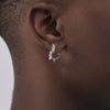 Creative Gothic Punk Rivet Heart Hoop Earrings, Stainless Steel Geometric Piercing Earrings, Unique Cool Jewelry for Party - Image 5