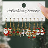 European American Christmas Style Jewelry Classic Holiday Santa Claus Christmas Tree Reindeer Earrings Set - Image 6