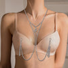Stonefans Snake Nipple Chain Slave Bikini Accessories for Women Body Jewelry Bra Lingerie Chest Harness Rhinestone Sexy Crystal