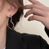 1Pair Big Hollow Heart Pendant Hoop Earring Women Exaggerated Heart Design Earring Cuff for Gir Jewelry Gift - Image 4