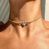 Elegant Choker Iced Out Tennis Chain Necklace For Women Luxury Heart Cubic Zircon Crystal Wedding Party Neck Accessories Jewelry