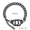 Simple all-in-one stainless steel couples handcuff bracelet for lovers Valentine's Day gift jewelry - Image 5