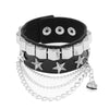 Leather Punk Spike Rock Studded Bracelet Goth Cuff Bracelet Gothic Rivet Buckle Wristband With Metal Chain Skull Accessories - Image 16