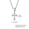 Hip Hop Cross Necklace for Men Women,50/55/60cm Stainless Steel Chic Cross Pendant,Christian Classic Jewelry Gifts - Image 11