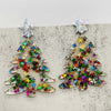 Christmas Jewelry Colorful Sparkling Christmas Tree Acrylic Earrings Star Snowflake Ear Studs for Women Gifts Christmas - Image 3