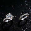 Silver Color Princess Ring for Women Inlaid White Zircon Stones Wedding Rings Set Engagement Jewelry - Image 4