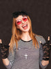 Pesenar 80s Fancy Dress Costume Accessories Lace Headband Earrings Fishnet Gloves Necklace Bracelet for 80s Retro Party - Image 5