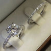 Simple Elegant Round/Square CZ Rings for Women Silver Color Engagement Wedding Party Female Ring Jewelry - Image 5