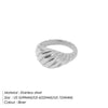 Twist Ring Bread Shape Silver Color Gold Color Rings For Women Accessories Finger Jewelry Gifts - Image 8