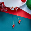 Christmas Red Dangle Earrings For Women Rhinestone Snowflake Pearl Earring Christmas Party Festival Year Jewelry - Image 30