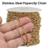 10 Feet Paperclip Chain Stainless Steel Chain Bulk Gold Color Paper Clip Chain for Necklace or Bracelet Making - Image 5
