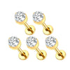 1/5PCS Titanium 16G CZ Threaded Labret 3mm/4mm Zircon Cartilage Tragus Helix Stud Earrings Piercing Flat Back Nose Stud Jewelry - Image 9