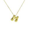Creative A-Z Balloon Bubble Letter pendant Neckalce for Women Gold Plated Chunky Initial Necklaces Jewelry Birthday Gift - Image 19