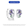 Silver Flower and Plant Series Purple Iris Earrings Wedding Party Gifts for Ladies Jewelry Gifts - Image 6