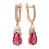 Blue Stone Long Dangle Earrings For Women Rose Gold Color Unique Zircon JEwelry Accessories - Image 8