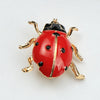 cartoon rhinestonne studded seven star ladybug brooch alloy enamel beetle men's women's clothing pin - Image 14