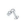 Cubic Zirconia Labret Stud 16G Internally Threaded for Lip Tragus and Helix - Image 14