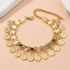 Anklet Gold Color Alloy Coin Tassel Foot Chain Ankle Bracelet Women's Wedding Decoration On Foot - Image 2
