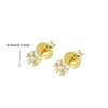 Crmya Gold-color Stud Earrings for Women Cute Small Piercing Cubic Zirconia Imitation Pearl Earrings Set Jewelry - Image 4