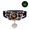 Luminous 12 Constellation Vintage Bracelet for Men Women Braided Punk Leather Bracelets Birthday Gift Glow In The Dark Bracelet - Image 13