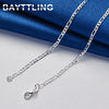 Figaro Chain Necklace and Bracelet Set with Coordinated Lengths - Image 7