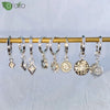 Silver Needle Minimalist Square Sign Pendant Hoop Earrings for Women Gold Earrings Party Jewelry - Image 5