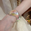 Irregular Geometric Acrylic Cuff Bracelet in Multiple Styles - Image 30