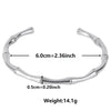 Metal Silver Color Heart Animal Snake Hand Hug Flower Leaf Bangles Bracelets For Women Girl Jewelry Stainless Steel Bangle Gift - Image 23