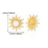 Vintage Stainless Steel Sun Earrings For Women Bohemian Sun Shine Earrings Irregular Fan Shaped Earrings Jewelry Party Gifts - Image 6
