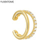 1PC Plated Gold Ear Cuff CZ Zircon For Women C Shape Men's Clip Earring Jewelry Clip On Ear - Image 11