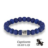 Men 12 Zodiac Signs 8mm Beads Bracelets Handmade Vintage Blue Lava Stone Beads Elastic Bangles Women Jewelry Gifts - Image 9