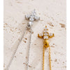 Shiny Cnc Cubic Zirconia Cross Pendant Necklace Gift Gold Platinum Plated Delicate Collar Jewelry - Image 2