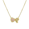 Delicate Heart Pink Zircon Mini Letter Pendant Necklace for Women Gold Plated Balloon Bubble Initial Alphabet Jewelry - Image 25