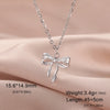 Romantic Bowknot Necklace for Women Stainless Steel Pendant Jewelry Kpop Wedding Korean Bow Choker Neck Chain Gift - Image 21