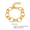 Chunky Stainless Steel Link Chain Bracelet in Gold-Tone - Image 13
