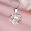 Cute Female A-Z Letter Flower Pendant Necklace Silver Color Wedding Jewelry Gift For Women - Image 10