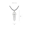 Point Pillar Bullet Hexagonal Column Necklace Stone Quartz Crystal Chakra Pendant Necklace for Women Men with Chain - Image 5