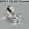 Cz Flower Titanium Cartilage Earrings Stud 16G Internally Threaded Sun Helix Ear Tragus Piercing Jewelry - Image 31