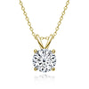 1 2 3 Necklace For Women Silver Plated Diamond Engagement Wedding Necklace Jewelry - Image 1