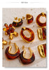 Multicolor Resin Hoop Earrings with Round and Square Shapes - Image 26