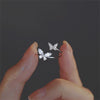 Adjustable Open Acrylic Crystal Butterfly Ring For Women Kpop Silver Color Zircon Finger Ring Party Jewelry - Image 1