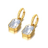 Stainless Steel Geometric Square Hoop Earrings Sparkling Cubic Zirconia Crystal Earrings Jewelry For Women - Image 13