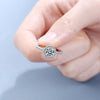 Silver Round Cubic Zirconia Adjustable Rings Women Jewelry Rhinestone Wedding Open Finger Ring - Image 5