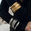Twist-Texture Bangle Bracelet Set in Gold-Tone and Silver-Tone Styles - Image 3