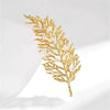 Ajojewel Christmas Cypress Branch Brooch Golden Leaf Jewelry With White Pearls Guest Birthday Gifts - Image 6