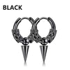 1 Pairs Punk Stainless Steel Stud Earrings Black Earrings Set For Men Women Vintage Hip Hop Piercing Ear Jewelry Accessories - Image 13