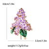 Enamel Hydrangea Brooches for Women Unisex Rhinestone Flower Pins Banquet Party Backpack Gifts Jewelry Accessories - Image 14